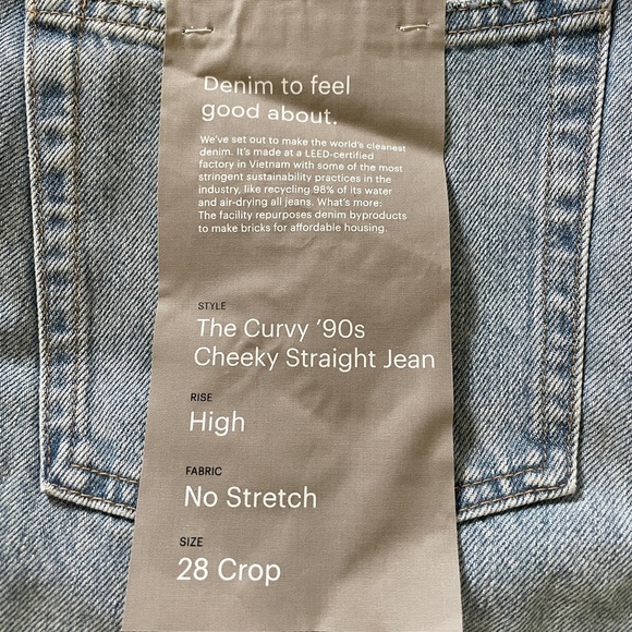 NWT Everlane Curvy ‘90s Cheeky Straight Jean 28 crop - Picture 10 of 13